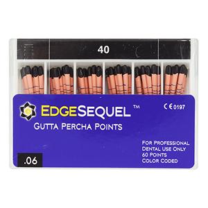 EdgeEndo Gutta Percha Points Size #40 Size #40 Black 60/Pk