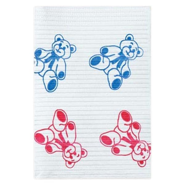 Polyback Patient Towel 3 Ply Polyback 13 in x 19 in Teddy Bear Disposable 500/Ca