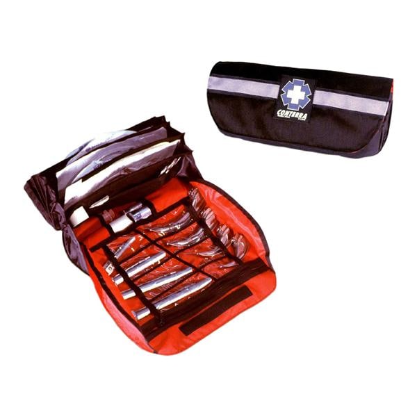 Intubation Kit 3x6x14" Red/Black Velcro Closure No Handle