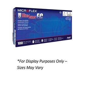 MICROFLEX UltraSense EC Nitrile Exam Gloves Medium Blue Non-Sterile 100/Bx