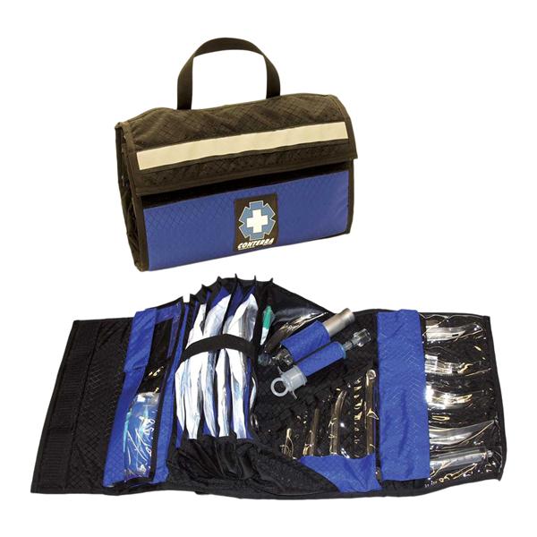 Tube-Pro Deluxe Intubation Kit Black/Blue Velcro Closure Top Handle