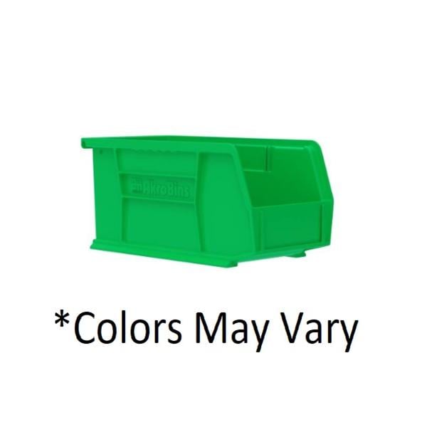 AkroBins Storage Bin Green Polymer With Label Holder 10-7/8x5-1/2x5" 12/Bx