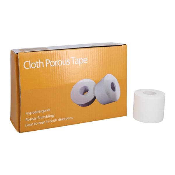 Medical Tape Cloth 1"x10yd White Non-Sterile 12/Bx, 12 BX/CA