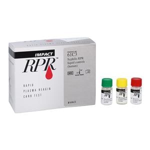 Wampole Impact RPR: RPR Rctv/Wk/Nonreactive Control Kit f/ Rpd Dtctn Syphls 3/Pk