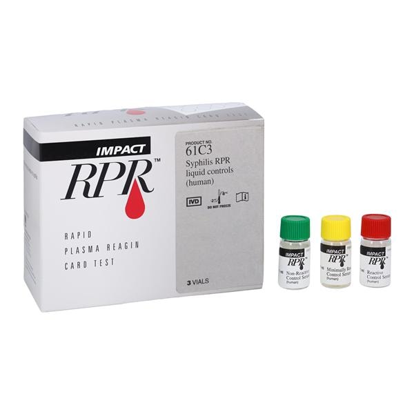 Wampole Impact RPR: RPR Rctv/Wk/Nonreactive Control Kit f/ Rpd Dtctn Syphls 3/Pk
