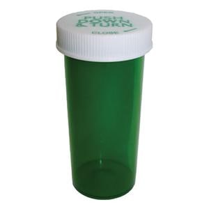 Medicine Vial Plastic 6 Dram Green Reusable 600/Ca