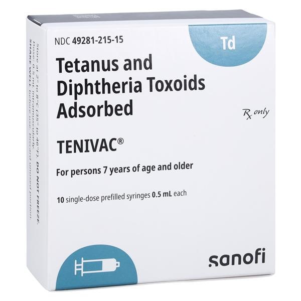 Tenivac Tetanus Toxoid/ Diphtheria Adolescent/Adult Injectable 0.5mL PFS 10/Pk