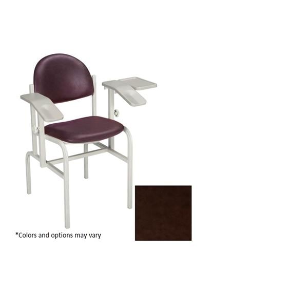 Blood Draw Chair Chocolate Steel 350lb Capacity Ea