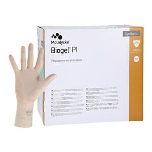 Biogel PI Polyisoprene Surgical Gloves 7.5 Straw 50Pr/Bx, 4 BX/CA