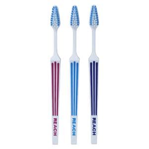 REACH Advanced Design Manual Toothbrush Adult Compact Soft #7219 6/Bx