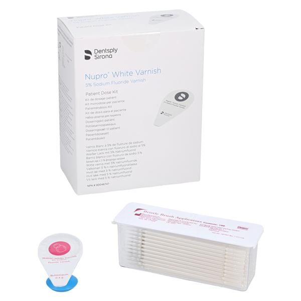 NUPRO Fluoride Varnish Unit Dose 5% NaF 0.4 mL Bubblegum White 100/Bx, 4 BX/CA