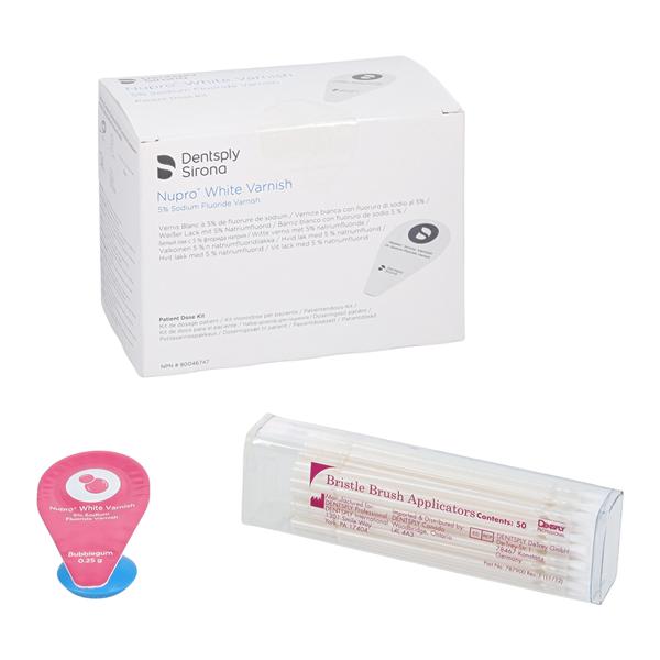 NUPRO Fluoride Varnish Unit Dose 5% NaF 0.25 mL Bubblegum White 50/Bx