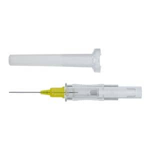 Jelco Protectiv IV Catheter Safety 24 Gauge 3/4" Yellow Straight Ea, 50 EA/BX