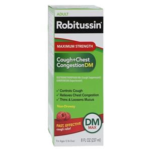 Robitussin DM Cough/Congestion Syrup 400/20mg Maximum Strength 8oz/Bt
