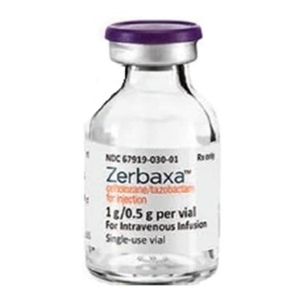 Zerbaxa Injection 1.5gm/vl Powder SDV 10/Package