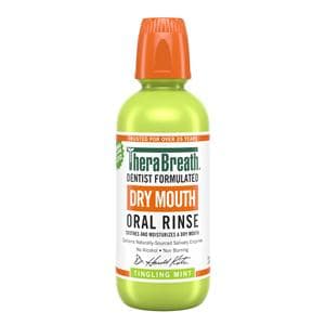 TheraBreath Dry Mouth Oral Rinse 16 oz Tingling Mint 3/Pk