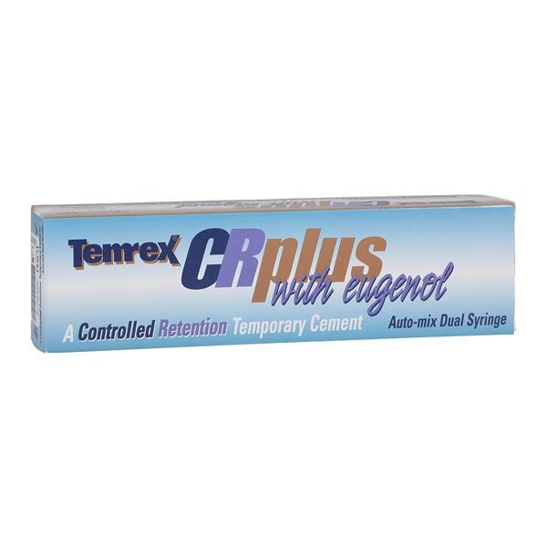 Temrex CR Plus Eugenol Temporary Cement White Syringe Kit Ea