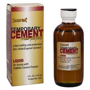 Temrex Liquid Temporary Cement Clear Refill 4oz/Bt