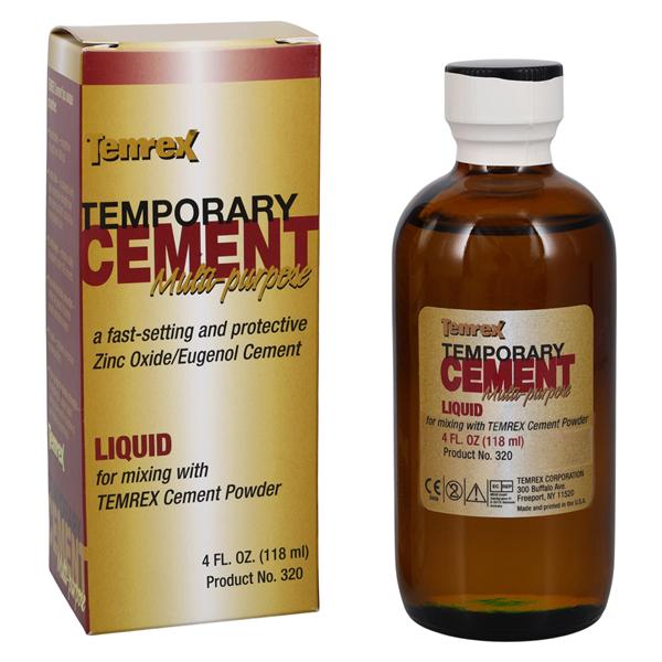 Temrex Liquid Temporary Cement Clear Refill 4oz/Bt