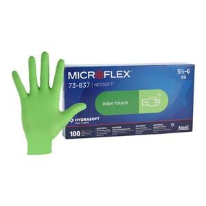 MICROFLEX Neosoft Neoprene Exam Gloves X-Small Green Non-Sterile 100/Bx