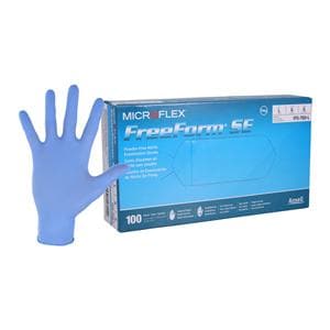 MICROFLEX FreeForm SE Nitrile Exam Gloves Large Blue Non-Sterile 100/Bx