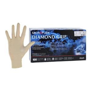 MICROFLEX Diamond Grip Latex Exam Gloves Large Natural Non-Sterile 100/Bx