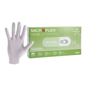 MICROFLEX Soft White Nitrile Exam Gloves X-Large White Non-Sterile 100/Bx