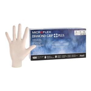 MICROFLEX Diamond Grip Plus Latex Exam Gloves X-Large Natural Non-Sterile 100/Bx