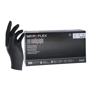 MICROFLEX MidKnight Nitrile Exam Gloves Medium Black Non-Sterile 100/Bx