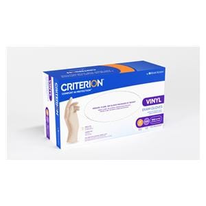 Criterion Vinyl Exam Gloves Small Standard Clear Non-Sterile