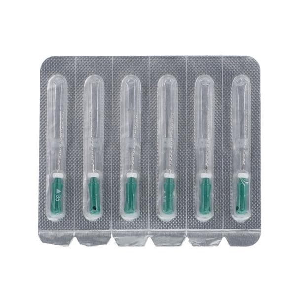 Maxima Hand K-Reamer 21 mm Size 35 Green 6/Pk
