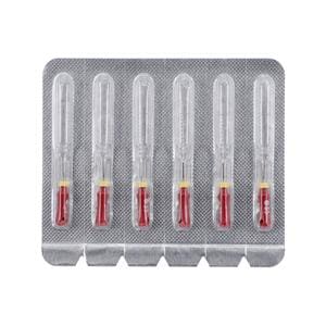 Maxima Hand Hedstrom Files 25 mm Size 55 Stnls Stl/Plstc Hndl Red 6/Pk