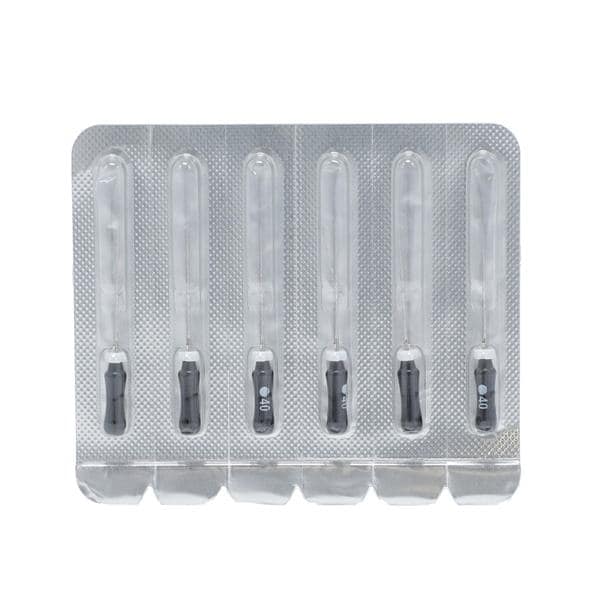 Maxima Hand Hedstrom Files 21 mm Size 40 Stnls Stl/Plstc Hndl Black 6/Pk