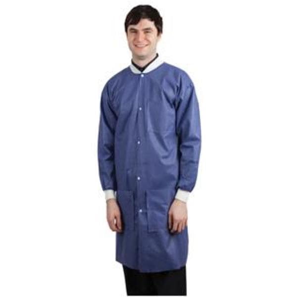 Criterion Protective Lab Coat SMS Large Blueberry 10/Pk