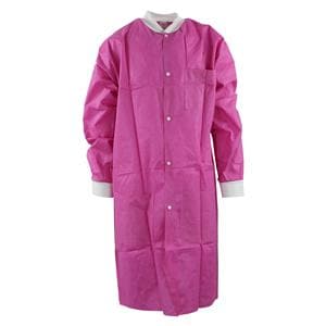 Criterion Protective Lab Coat SMS X-Large Raspberry 10/Pk