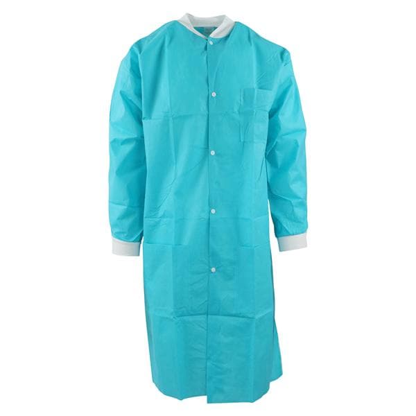 Criterion Protective Lab Coat SMS Small Teal 10/Pk