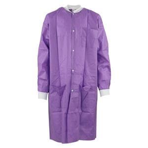 Criterion Protective Lab Coat SMS Medium Purple 10/Pk