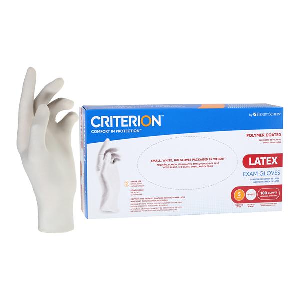 Criterion Polymer Coated Latex Exam Gloves Small Natural Non-Sterile 100/Bx