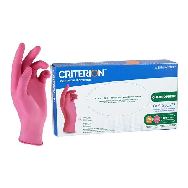 Criterion Chloroprene Exam Gloves X-Small Pink Non-Sterile 100/Bx