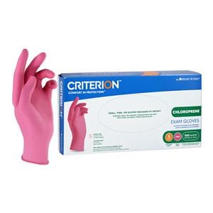 Criterion Chloroprene Exam Gloves Small Pink Non-Sterile 100/Bx