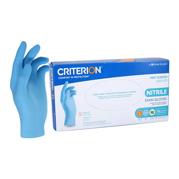 Criterion Nitrile Exam Gloves Large Blue Non-Sterile 100/Bx