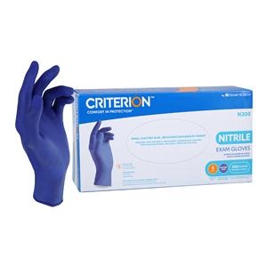 Criterion N300 Nitrile Exam Gloves Small Electric Blue Non-Sterile 300/Bx