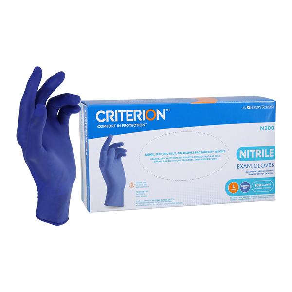 Criterion N300 Nitrile Exam Gloves Large Electric Blue Non-Sterile 300/Bx