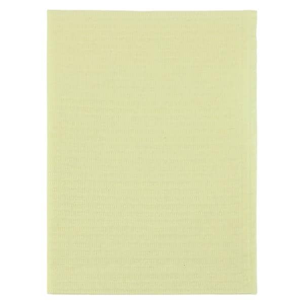 Essentials EDLP Patient Bib 2 Ply Tiss/Poly 13 in x 18 in Yw Disposable 500/Ca