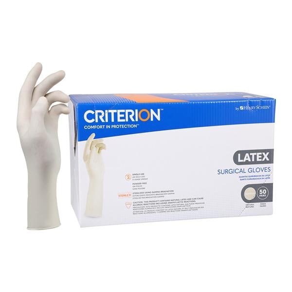 Criterion Latex Surgical Gloves 6 Natural 50Pr/Bx