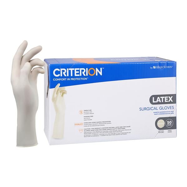 Criterion Latex Surgical Gloves 7 Natural 50Pr/Bx