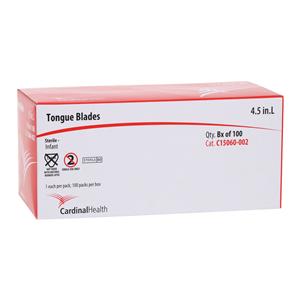 Tongue Depressor 4.5 in Wood Sterile Infant 100/Bx, 10 BX/CA