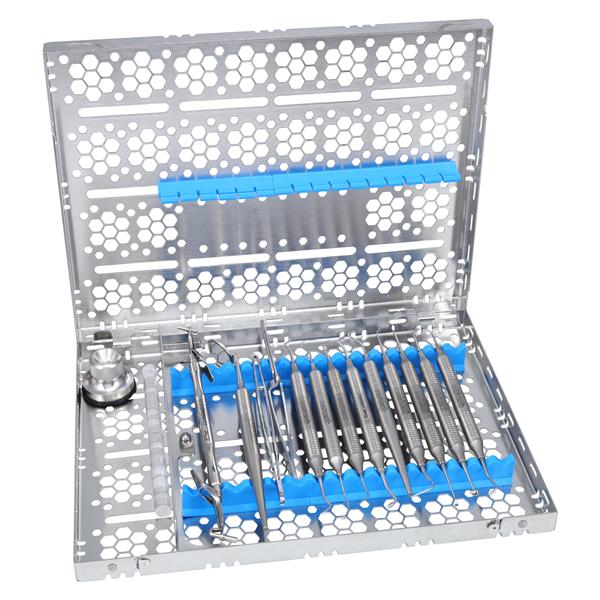 Cassette 100% Stainless Steel Large Blue 20 Instruments Each
