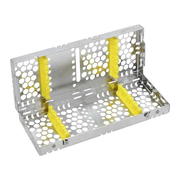 2-Tier Cassette 100% Stainless Steel Small Yellow 8 Instruments Each