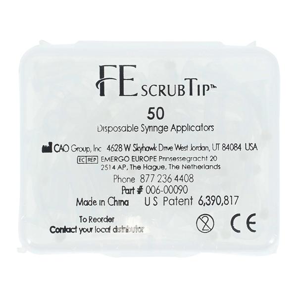 FE Scrub Tip Flocked Bulb Tips Black 50/Pk